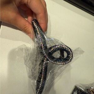 Elegant Black Rhinestone Hair Clip
